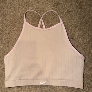 Nike Tan/Cream Ribbed Crossback Sports Bralette